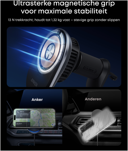 Anker Prime (25W) Qi2 Telefoonhouder Auto Ventilatierooster met MagSafe Opladen afbeelding 6