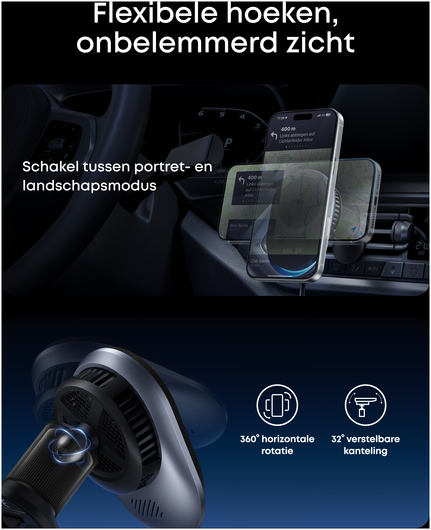 Anker Prime (25W) Qi2 Telefoonhouder Auto Ventilatierooster met MagSafe Opladen afbeelding 7