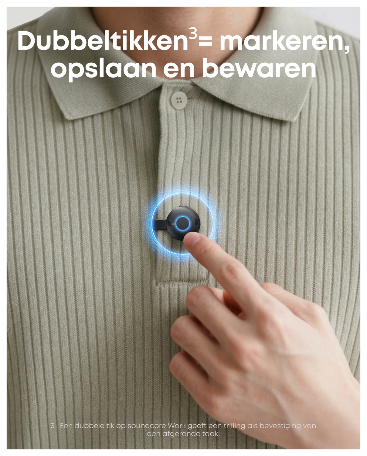 Anker SoundCore Work Compacte AI Voice Recorder met Transcriptie Zwart afbeelding 7