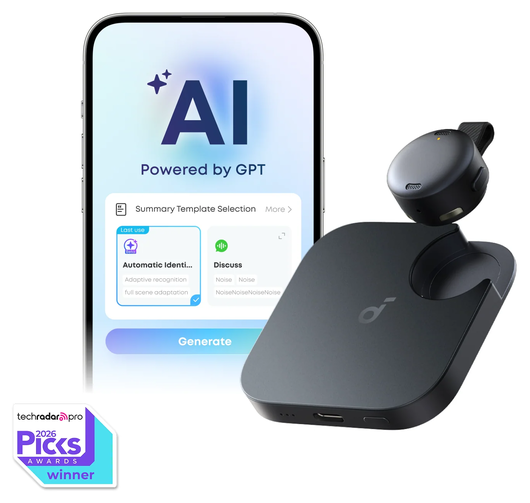 Anker SoundCore Work Compacte AI Voice Recorder met Transcriptie Zwart afbeelding 1