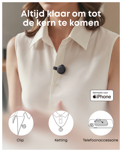 Anker SoundCore Work Compacte AI Voice Recorder met Transcriptie Zwart afbeelding 4