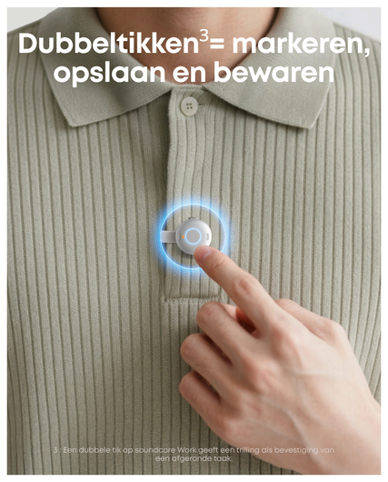 Anker SoundCore Work Compacte AI Voice Recorder met Transcriptie Wit afbeelding 6