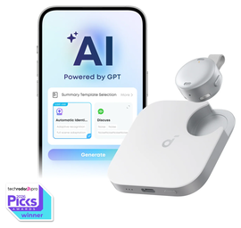 Anker SoundCore Work Compacte AI Voice Recorder met Transcriptie Wit afbeelding