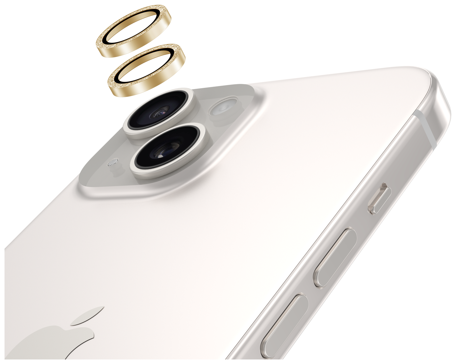 AVY Apple iPhone 14 / 14 Plus Camera Lens Protector Rings Glitter Goud afbeelding 9