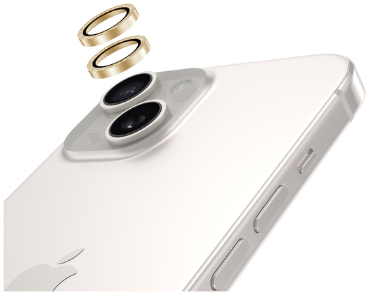 AVY Apple iPhone 14 / 14 Plus Camera Lens Protector Rings Glitter Goud afbeelding 9