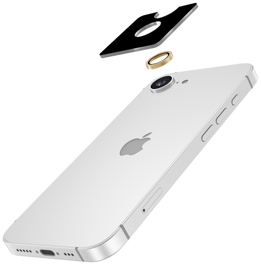 AVY Apple iPhone 16e Camera Lens Protector Rings Glitter Goud afbeelding 2