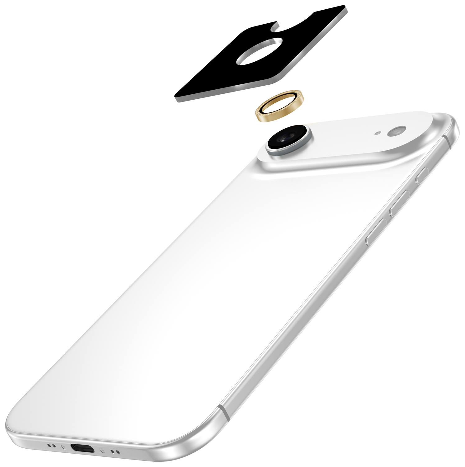 AVY Apple iPhone Air Camera Lens Protector Rings Glitter Goud afbeelding 2