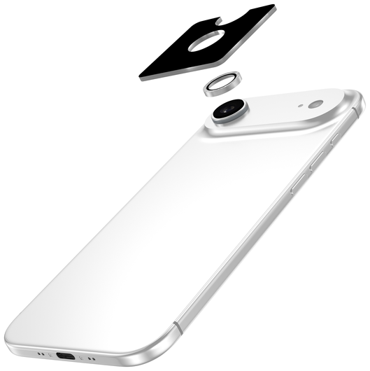 AVY Apple iPhone Air Camera Lens Protector Rings Glitter Zilver afbeelding 2