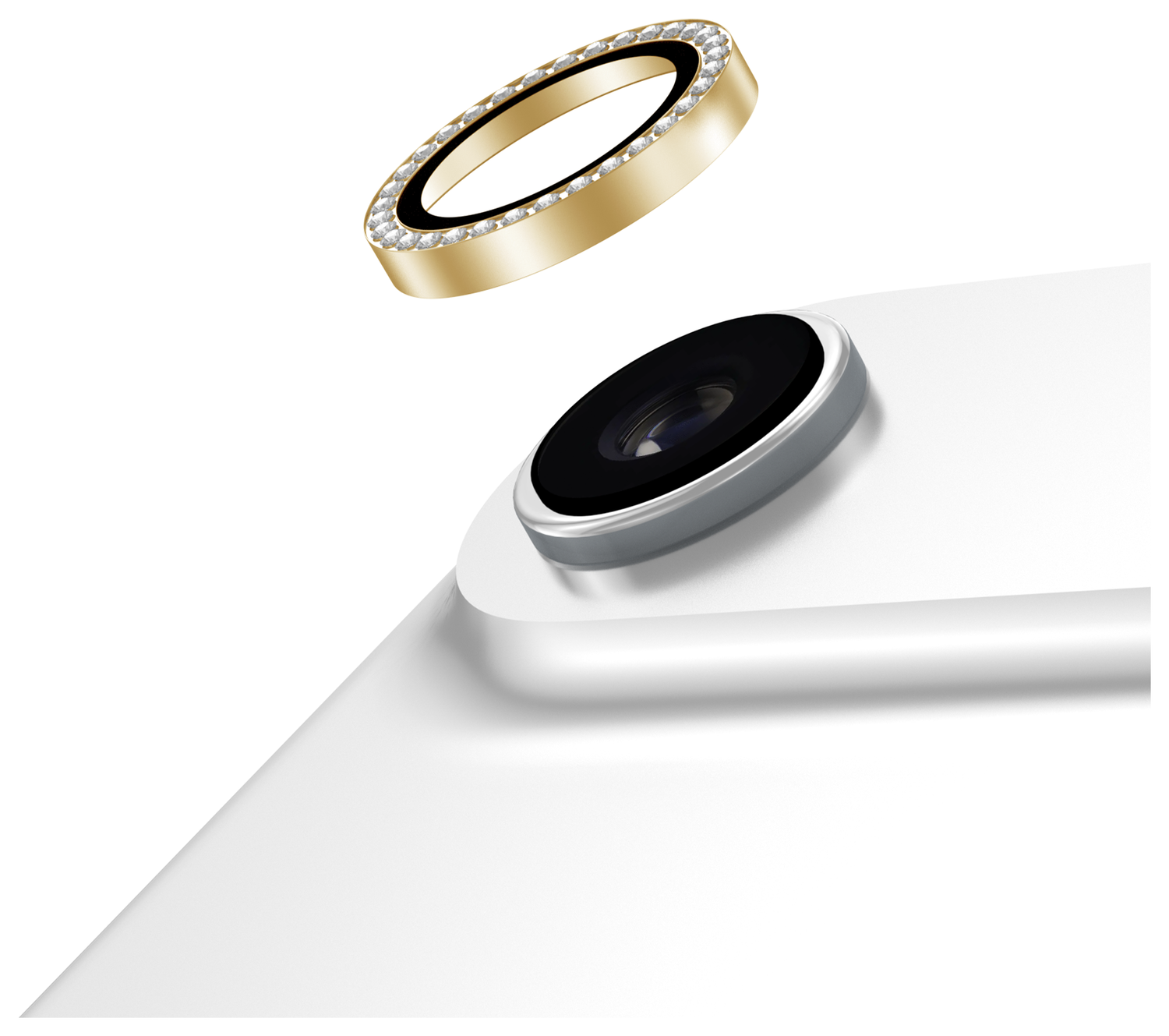 AVY Apple iPhone Air Camera Lens Protector Rings Diamant Goud afbeelding 1