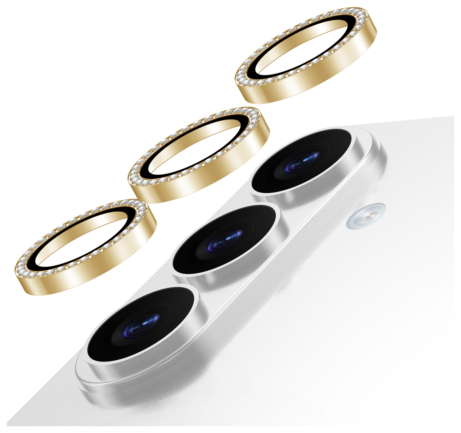 AVY Samsung Galaxy S26 Camera Lens Protector Rings Diamant Goud afbeelding 1