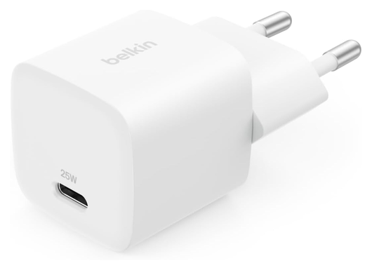 Belkin BoostCharge 25W Fast Charge Snellader USB‑C Adapter met PPS Wit afbeelding 1