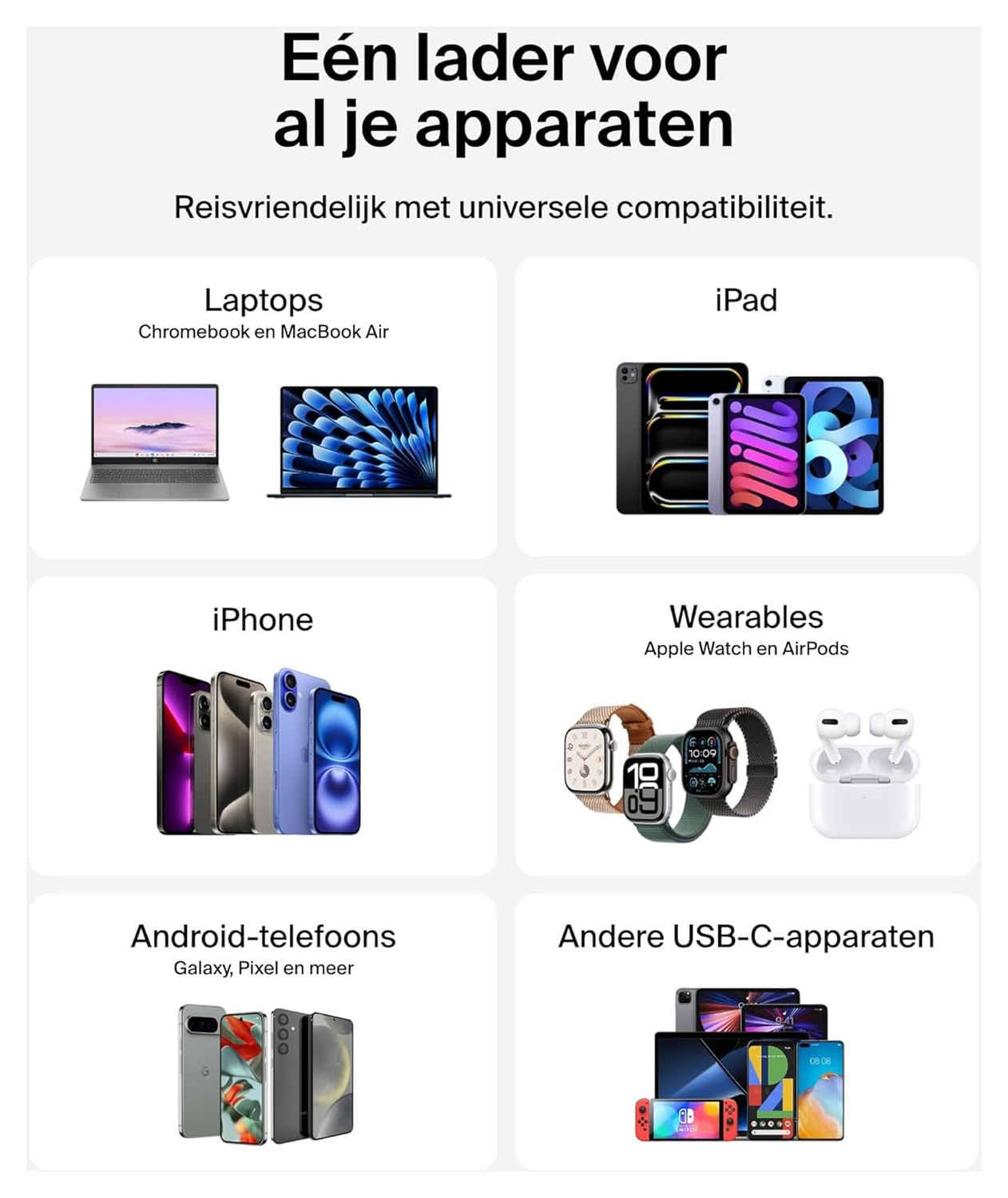 Belkin BoostCharge 45W USB-C Snellader Power Delivery Fast Charge Zwart afbeelding 6