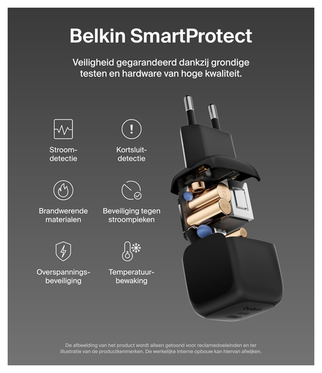 Belkin BoostCharge 45W USB-C Snellader Power Delivery Fast Charge Zwart afbeelding 5