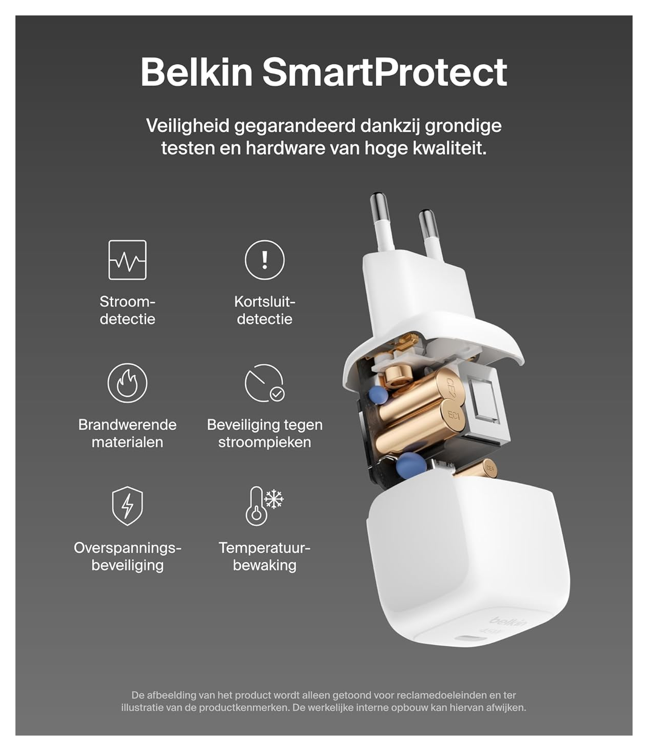 Belkin BoostCharge 45W USB-C Snellader Power Delivery Fast Charge Wit afbeelding 5