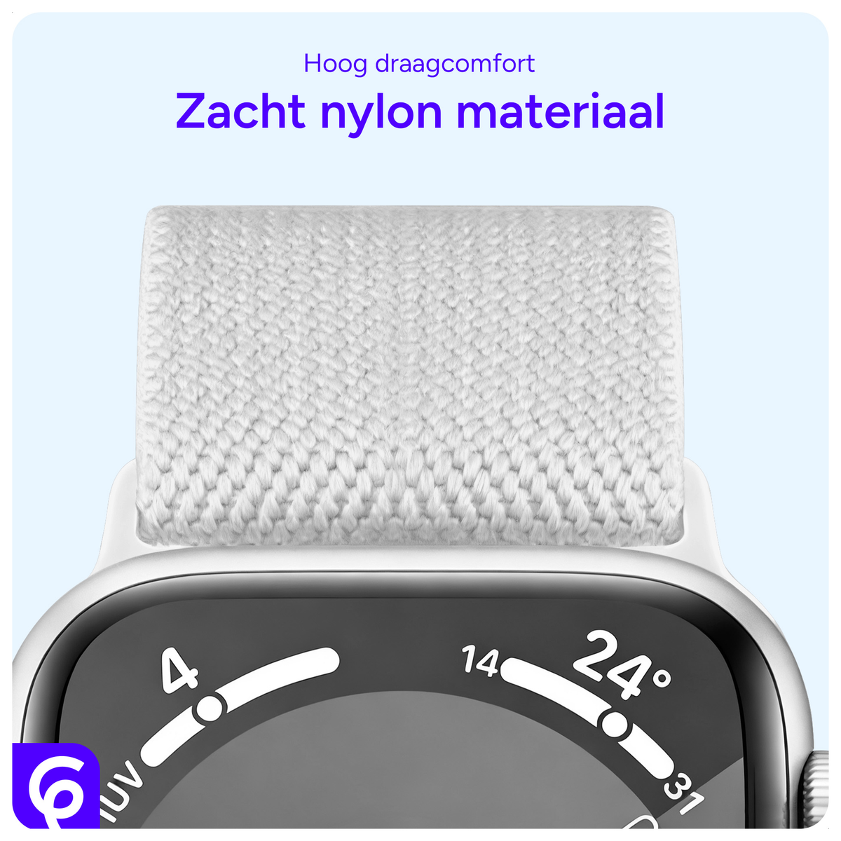 SBG Nylon Apple Watch Bandje - 1-11/SE/Ultra - 49/46/45/44/42MM - 6-Pack Donker afbeelding 3