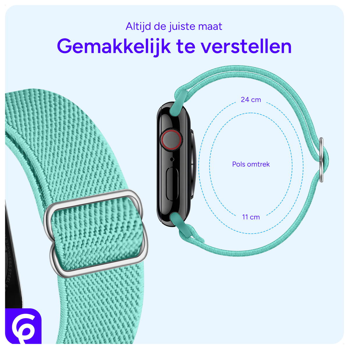 SBG Nylon Apple Watch Bandje - 1-11/SE/Ultra - 49/46/45/44/42MM - 6-Pack Licht afbeelding 5