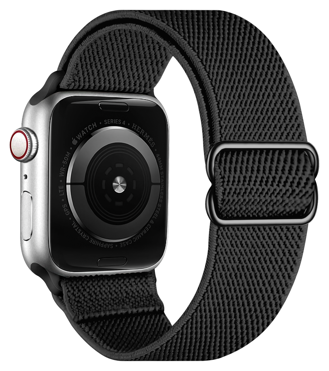 SBG Nylon Apple Watch Bandje - 1-11/SE - 38/40/41/42MM - 6-Pack Donker afbeelding 8