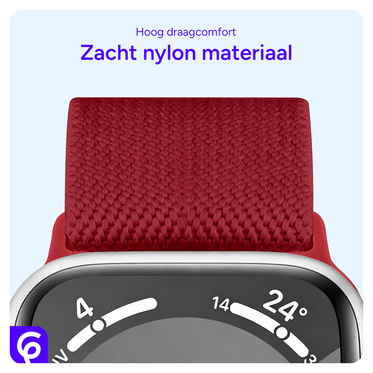 SBG Nylon Apple Watch Bandje - 1-11/SE - 38/40/41/42MM - 6-Pack Licht afbeelding 3