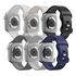 SBG Siliconen Apple Watch Bandje 1-11/SE/Ultra - 49/46/45/44/42MM 6-pack Donker