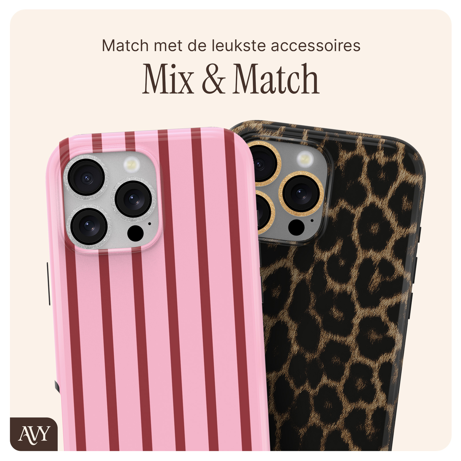 AVY iPhone 14 Pro / 14 Pro Max Camera Protector Rings Glitter Zilver afbeelding 6