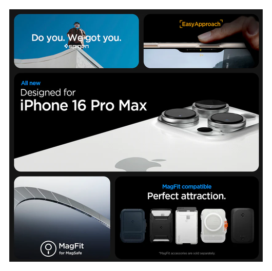 Spigen Thin Fit MagFit Apple iPhone 16 Pro Max Hoesje MagSafe Transparant Wit afbeelding 11