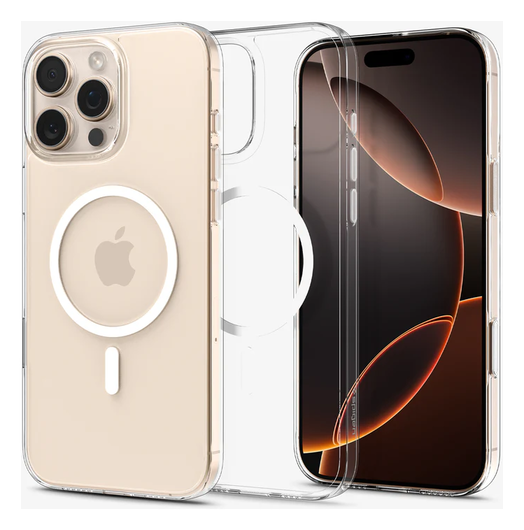 Spigen Thin Fit MagFit Apple iPhone 16 Pro Max Hoesje MagSafe Transparant Wit afbeelding 3