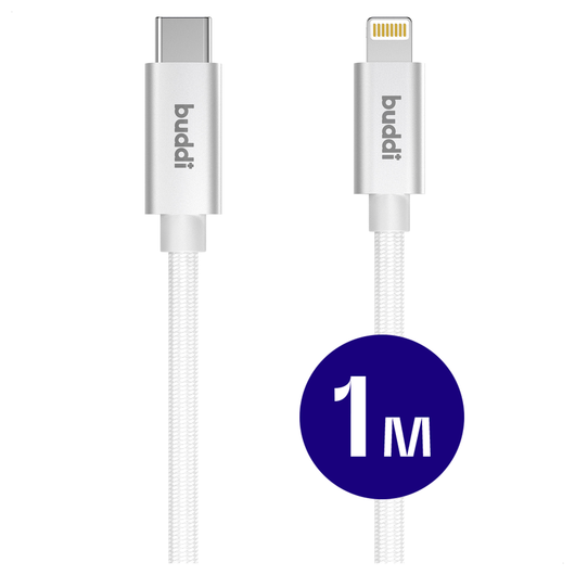 Buddi 30W USB-C & USB-A Oplader met Buddi Flex Lightning Kabel 1M Wit afbeelding 14