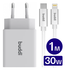 Buddi 30W USB-C & USB-A Oplader met Buddi Flex Lightning Kabel 1M Wit afbeelding 1