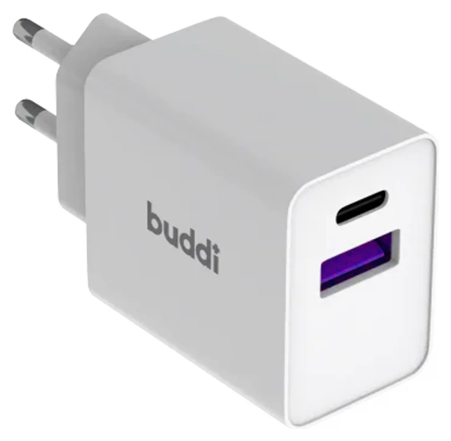 Buddi 30W USB-C & USB-A Oplader met Buddi Flex Lightning Kabel 3M Wit afbeelding 2