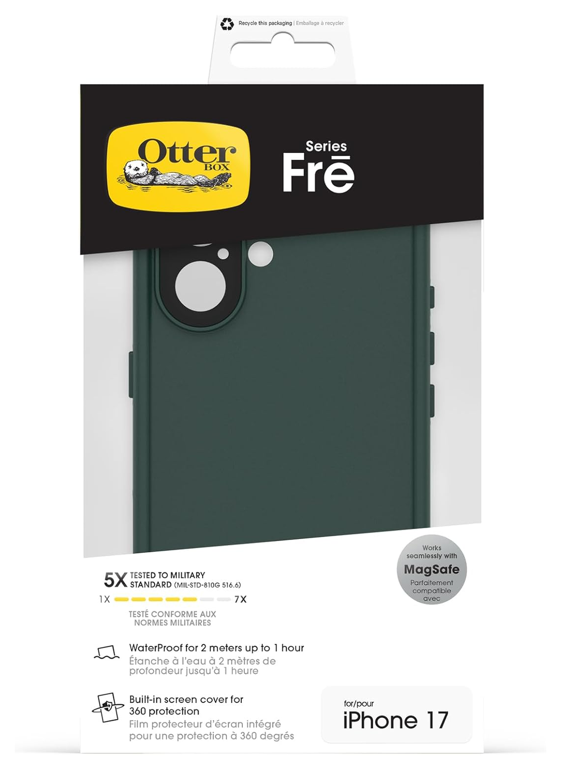 OtterBox Fre MagSafe Apple iPhone 17 Hoesje Waterdicht Full Protect Groen afbeelding 5