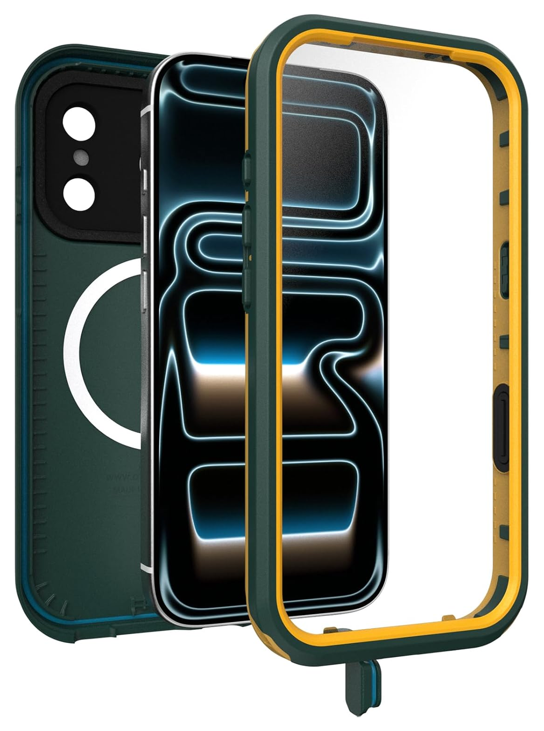 OtterBox Fre MagSafe Apple iPhone 17 Pro Hoesje Waterdicht Full Protect Groen afbeelding 4