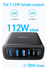 Anker (112W) Desktop Charger 6-in-1 Oplaadstation USB/USB-C Snellader Zwart afbeelding 2