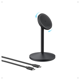 Anker MagGo Qi2 (15W) Draadloze MagSafe Oplaad Standaard Zwart afbeelding