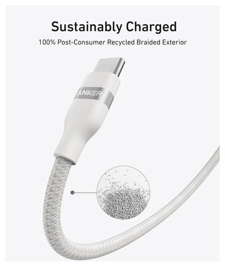 Anker 240W USB-C naar USB-C Kabel Ultra Fast Charge 0.9M Wit afbeelding 4