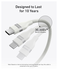 Anker 240W USB-C naar USB-C Kabel Ultra Fast Charge 0.9M Wit afbeelding 5