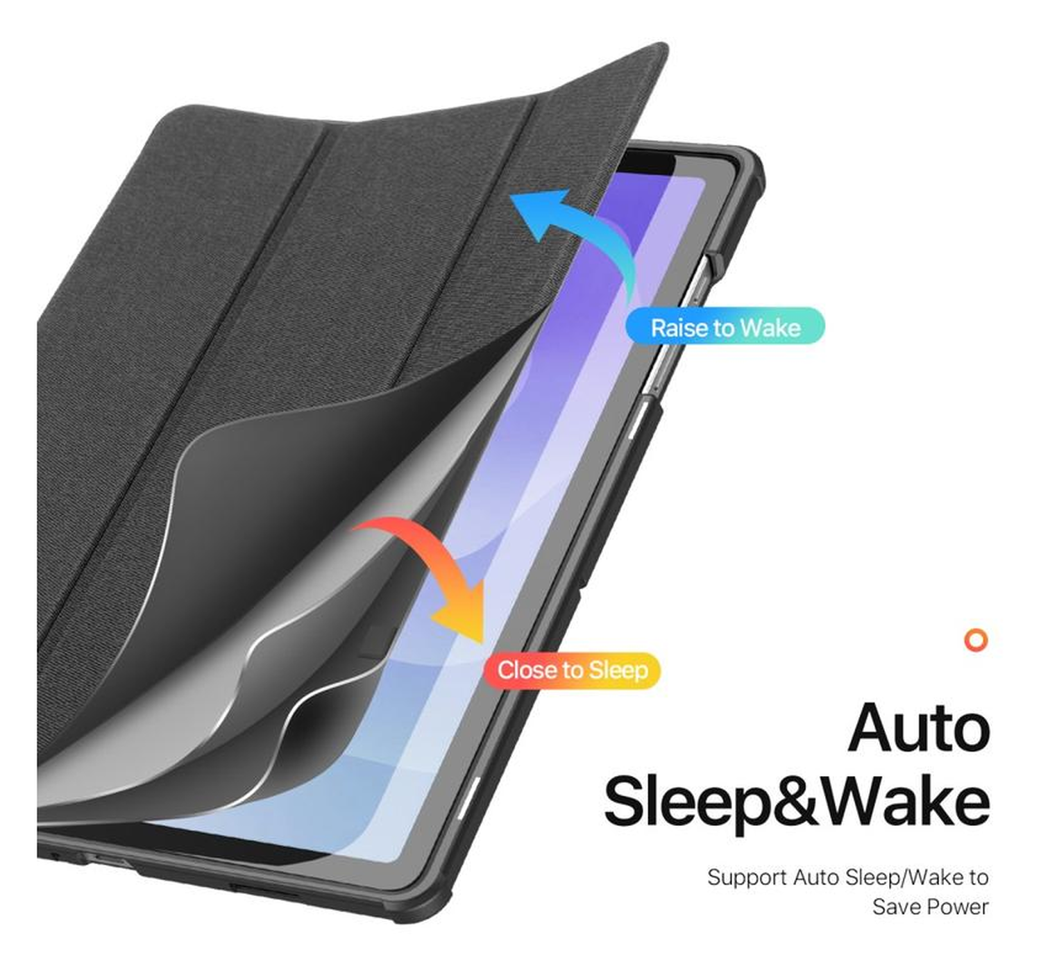 Dux Ducis Domo Samsung Galaxy Tab A11 Plus/A9 Plus Hoes Tri-Fold Book Case Zwart afbeelding 8