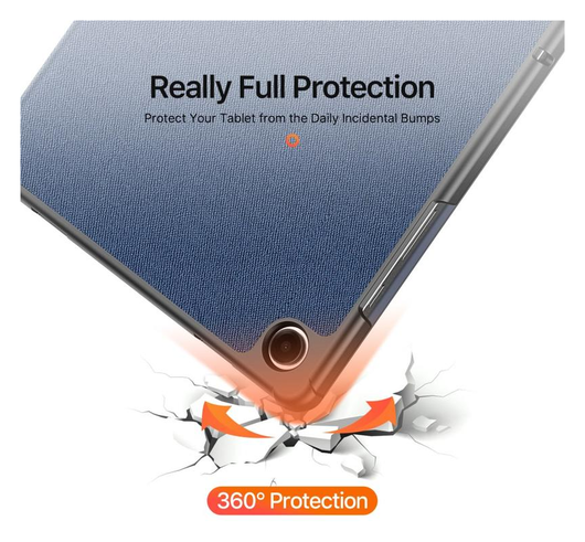 Dux Ducis Domo Samsung Galaxy Tab A11 Plus/A9 Plus Hoes Tri-Fold Book Case Blauw afbeelding 8