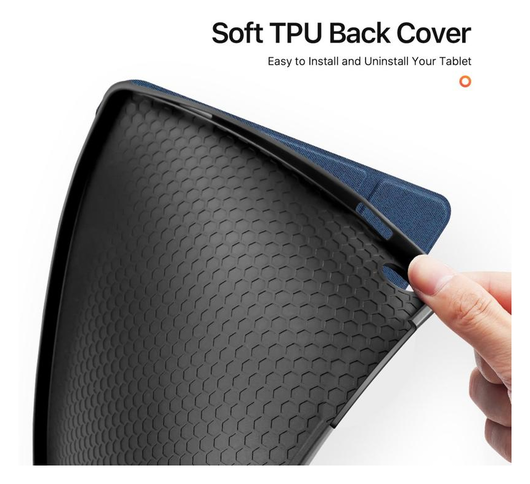 Dux Ducis Domo Samsung Galaxy Tab A11 Plus/A9 Plus Hoes Tri-Fold Book Case Blauw afbeelding 9