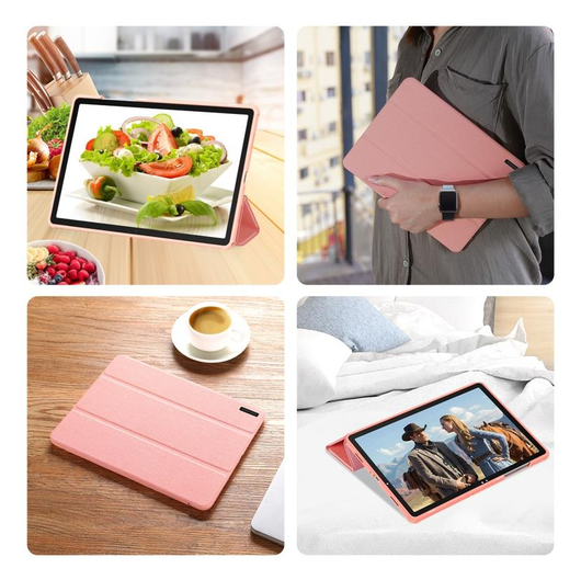 Dux Ducis Domo Samsung Galaxy Tab A11 Plus/A9 Plus Hoes Tri-Fold Book Case Roze afbeelding 10