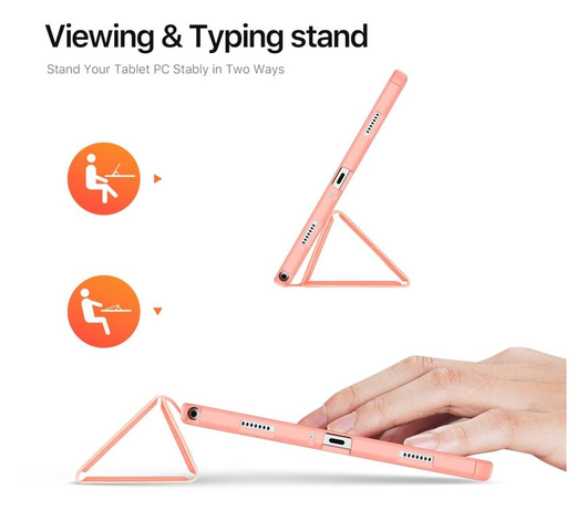 Dux Ducis Domo Samsung Galaxy Tab A11 Plus/A9 Plus Hoes Tri-Fold Book Case Roze afbeelding 4