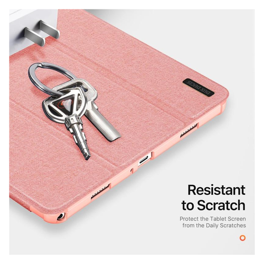 Dux Ducis Domo Samsung Galaxy Tab A11 Plus/A9 Plus Hoes Tri-Fold Book Case Roze afbeelding 5