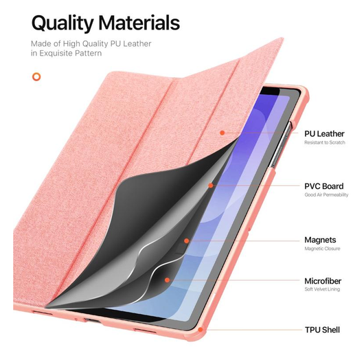 Dux Ducis Domo Samsung Galaxy Tab A11 Plus/A9 Plus Hoes Tri-Fold Book Case Roze afbeelding 7