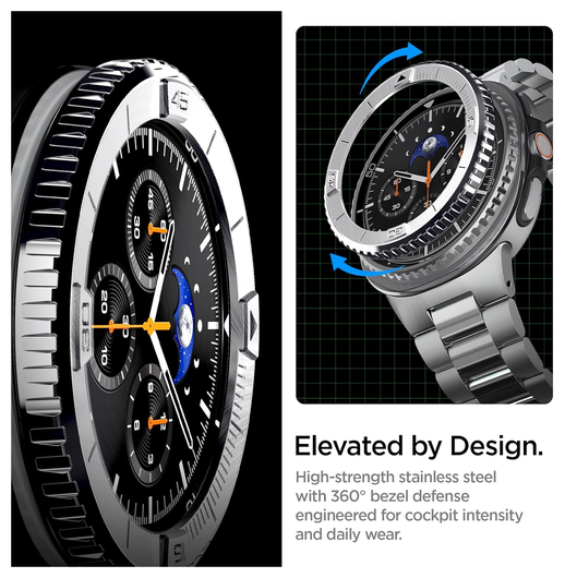 Spigen Bezel Tune Samsung Galaxy Watch 8 Classic Bezel Ring Protector afbeelding 3