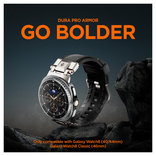 Spigen DuraPro Armor - Samsung Galaxy Watch 8 Bandje - Zwart afbeelding 7