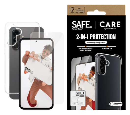 PanzerGlass CARE Bundel Samsung Galaxy A56 Hoesje Transparant + Screen Protector afbeelding 1