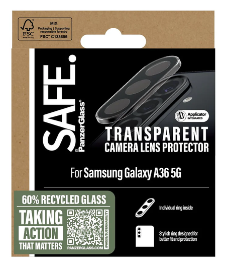 PanzerGlass SAFE Samsung Galaxy A36 Camera Protector Transparant afbeelding 4