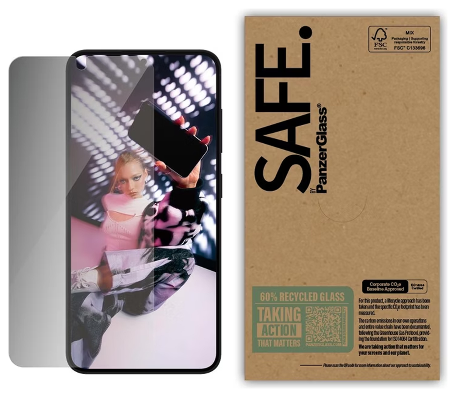 PanzerGlass SAFE Samsung Galaxy S25 Ultra Screen Protector Privacy Glass afbeelding 1