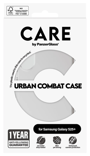 PanzerGlass Care Urban Combat Samsung Galaxy S25 Plus Hoesje Transparant afbeelding 4