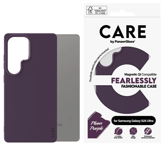 PanzerGlass CARE Plum Samsung Galaxy S25 Ultra Hoesje MagSafe Paars afbeelding 1