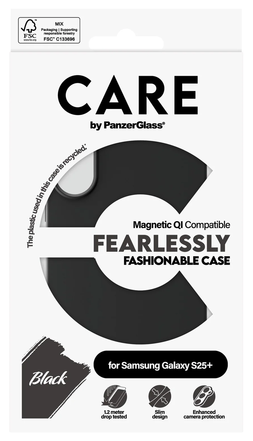 PanzerGlass CARE Fashionable Samsung Galaxy S25 Plus Hoesje MagSafe Zwart afbeelding 4